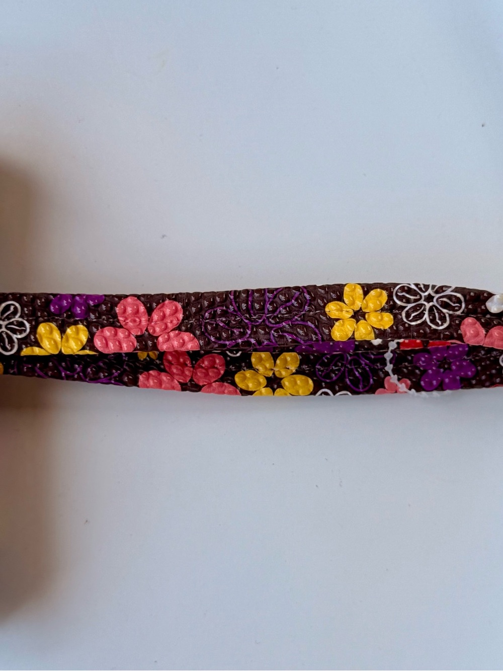 Boho Chic Floral Embossed Brown Multi-Color Zipper Wallet - Picture 3 of 7